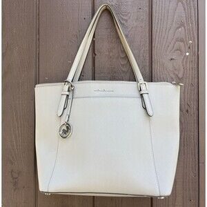 MICHAEL KORS Ciara East West Zip Tote Grey Brown Saffiano Leather 35T8GC6T9L